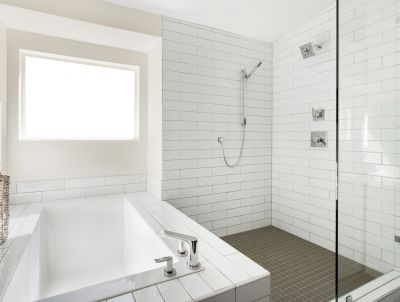 Tile-Accent Shower Wall